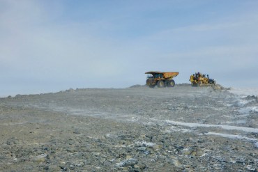 Work on Ekati's Point Lake project in March 2024 is seen in a GNWT inspector's photo.